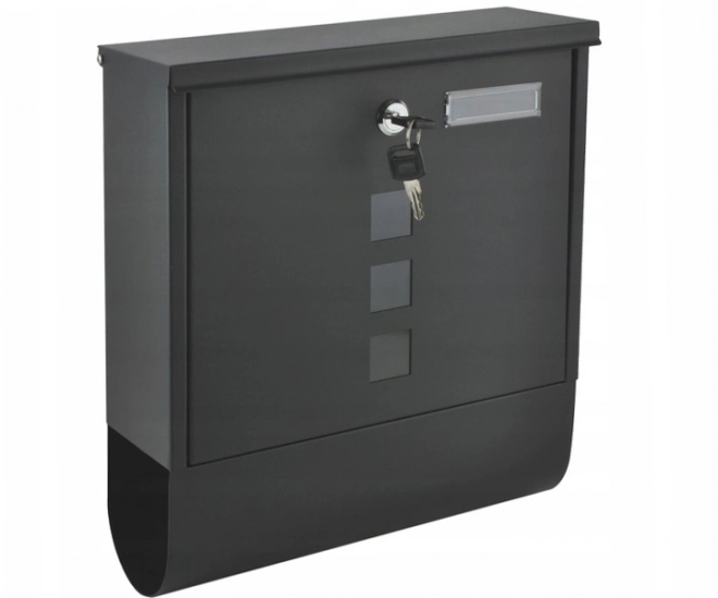 Boîte aux lettres en acier anthracite avec verrouillage