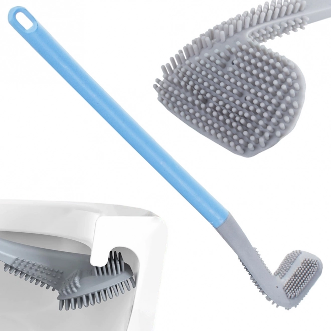 Brosse WC en silicone avec crochet hygiénique