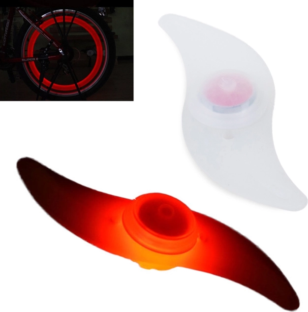 Capuchon lumineux pour rayons de roue – rouge