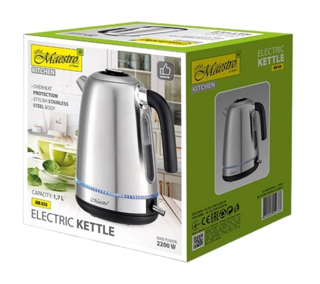 Bouilloire électrique en inox 1,7l Maestro