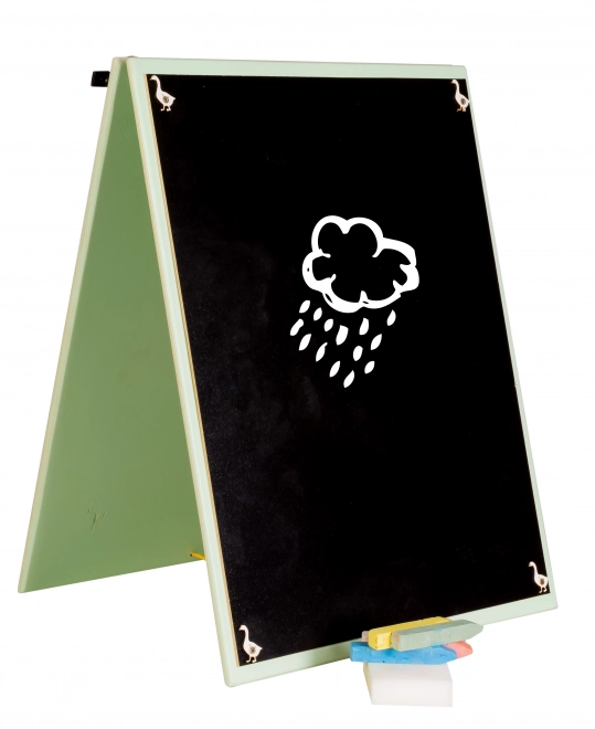 Planche sensorielle en bois verte à double face - Ferme