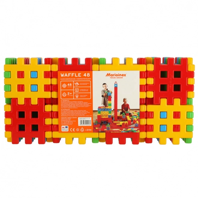 Blocs de construction colorés Wafle Marioinex - 48 pièces