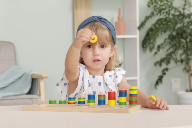 Jeu de comptage en bois