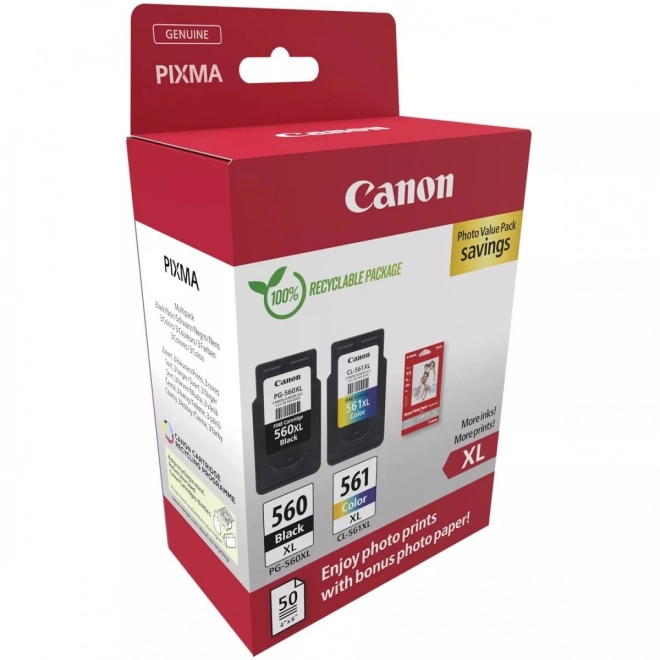 Encre Canon PG-560XL/CL-561XL avec papier photo