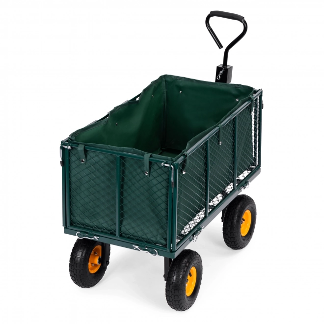 Chariot de transport de jardin MultiGarden avec côtés ouvrants et grandes roues gonflables