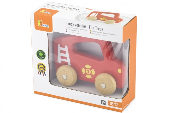 Camion de pompier en bois pour enfants