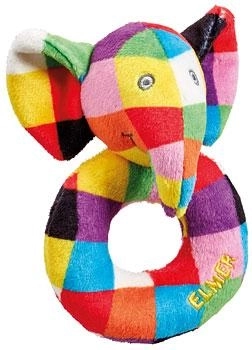 Hochet arc-en-ciel Elmer pour bébés