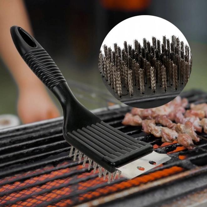 Brosse et grattoir de nettoyage pour gril 2 en 1