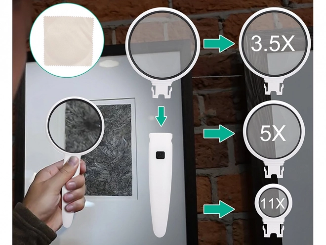 Loupe de bijoutier avec éclairage LED