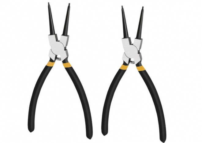 Ensemble de pinces pour circlips coudées droites 4 pièces.
