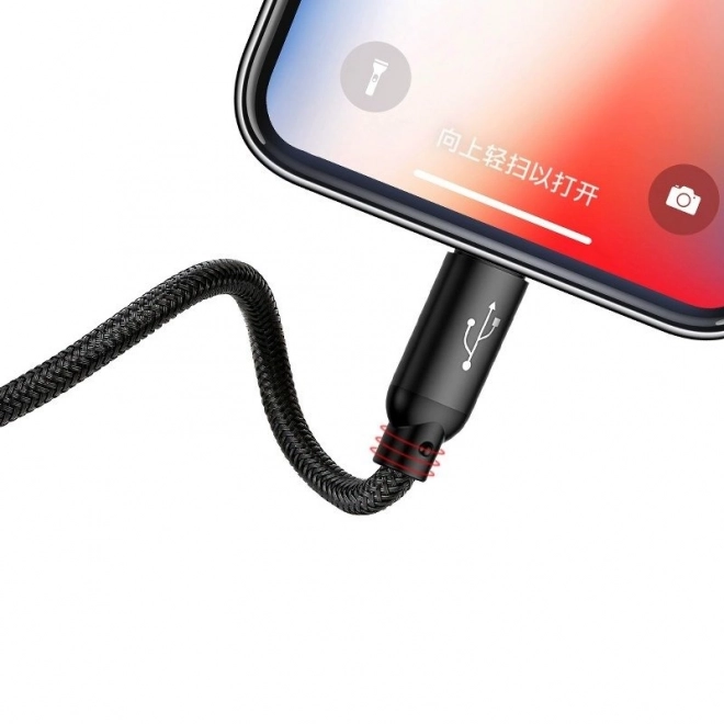Baseus câble USB rapide 3 en 1 avec connecteurs Type C / Lightning / Micro 3A 1,2M - noir