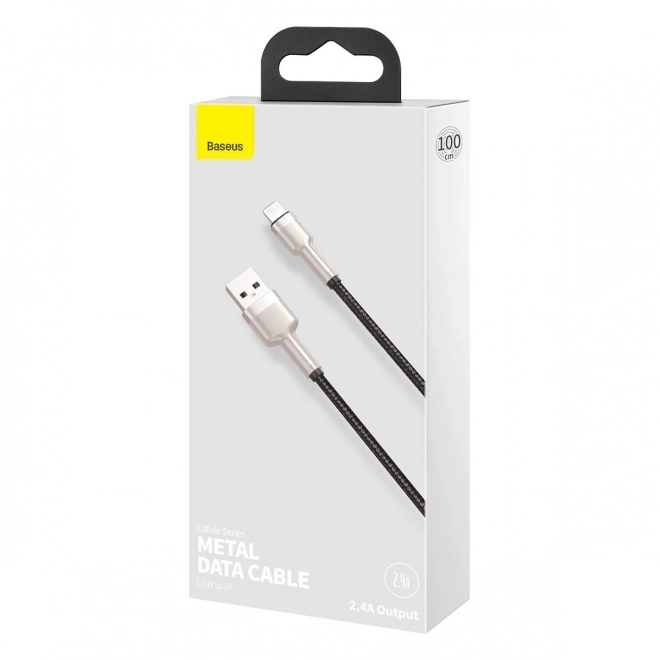 Câble USB pour Lightning Baseus Cafule, 2,4A, 1m (noir)