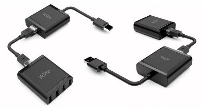 Rallonge USB 2.0 via IP 4x USB 60m