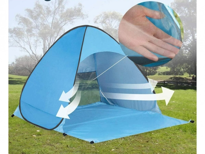 Tente de plage autoportante avec protection UV