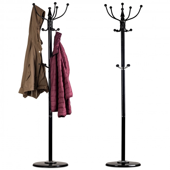 Porte-vêtements porte-manteau base stable noire