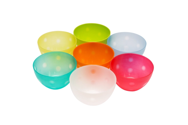 Bol de cuisine en plastique, petit 14 cm - mélange de couleurs