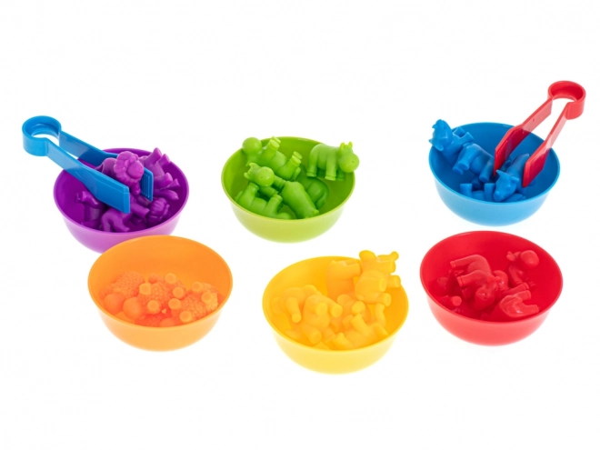 Jeu montessori en bois Apprends à compter – Animaux de safari