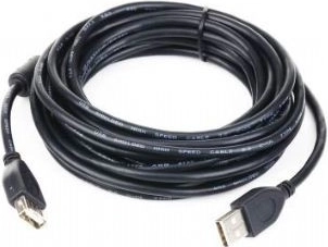 câble rallonge USB 2.0 AM–AF 4,5 m avec filtre ferrite noir