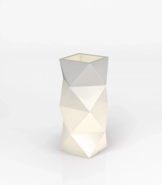Cache-pot design MONUMO Asti blanc avec éclairage