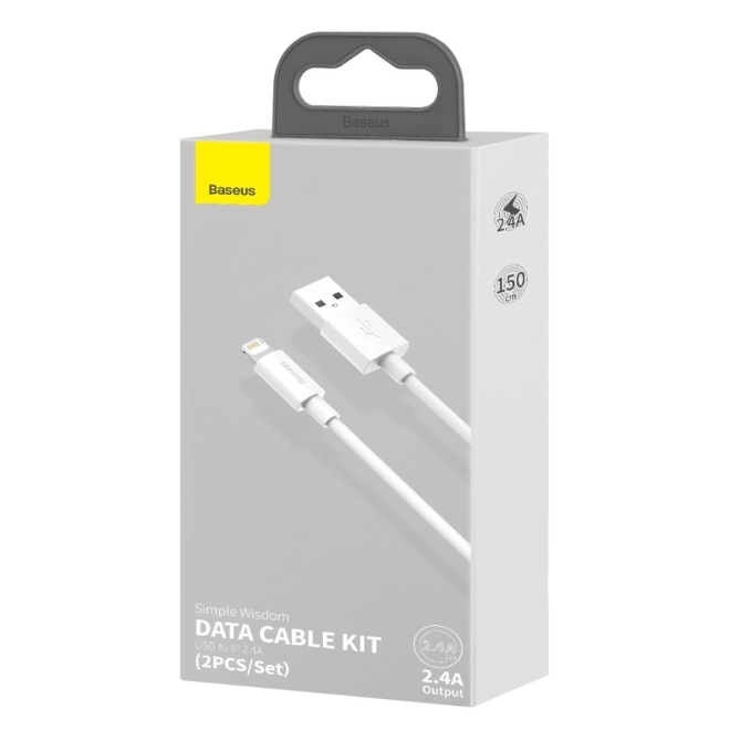 Ensemble de câbles de données USB vers Lightning Baseus Simple Wisdom