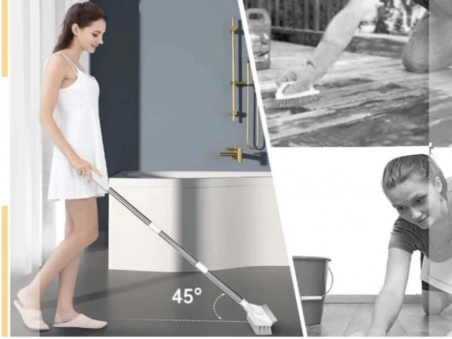 Brosse à plancher raclette puissance 2 en 1