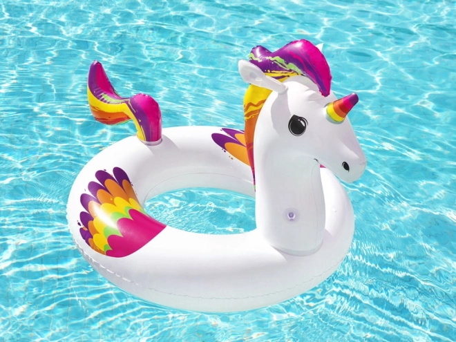 Grand anneau gonflable Arc-en-ciel Licorne