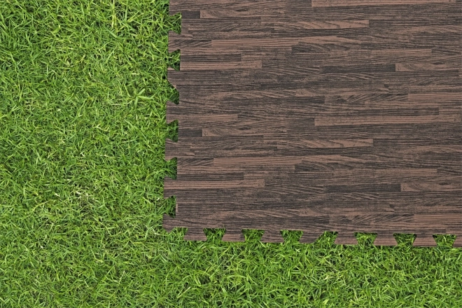 Tapis en mousse motifs bois 50x50cm 12 pièces BESTWAY