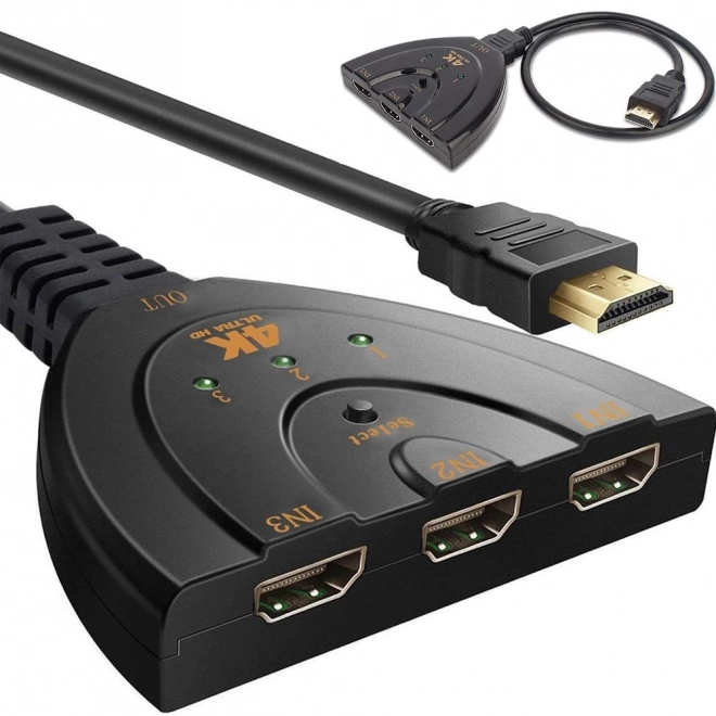 Commutateur HDMI 3 ports 4K