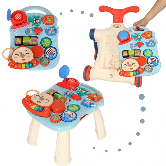 Trotteur multifonctionnel pour enfants et table interactive 5 en 1