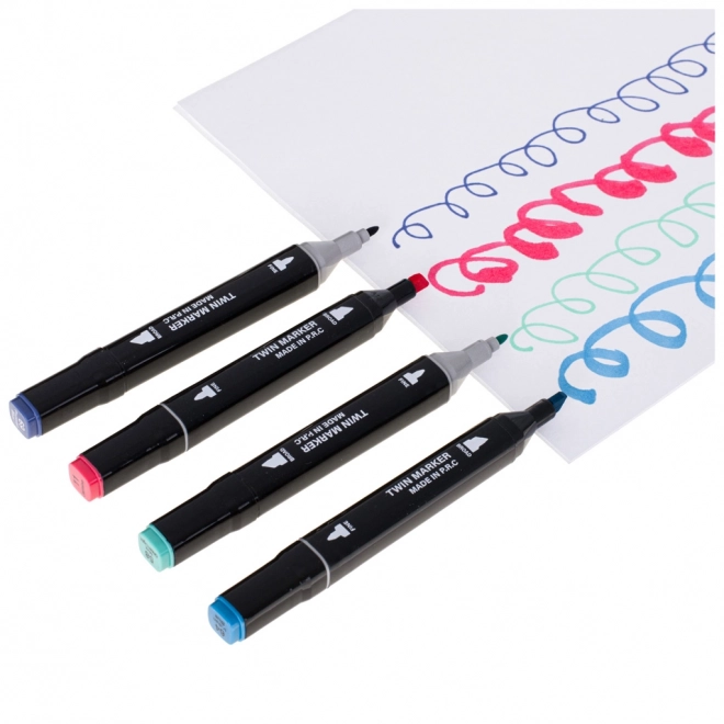Marqueurs à alcool double face 24 pcs