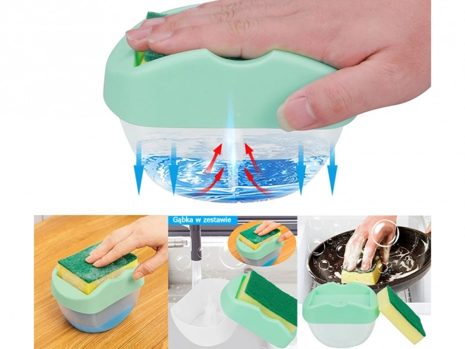 Distributeur de savon avec réservoir pour éponge
