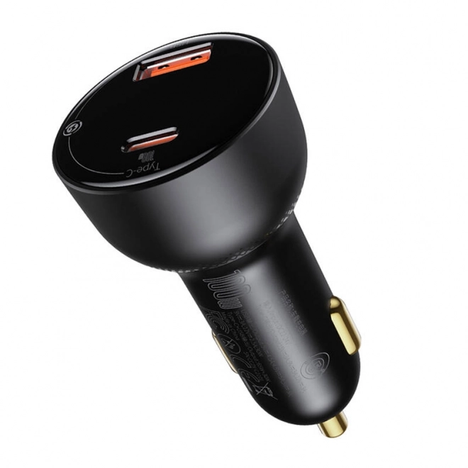 Chargeur rapide pour voiture Baseus USB et USB-C 100W noir
