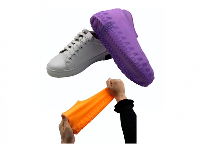 Protège-chaussures imperméables en caoutchouc taille "35-39" - blanc