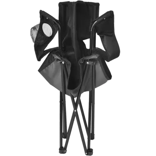 Chaise / Fauteuil pliant de pêche / camping - noir