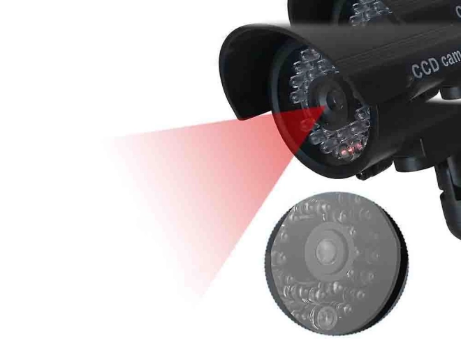 Fausse caméra murale extérieure avec LED et alimentation solaire