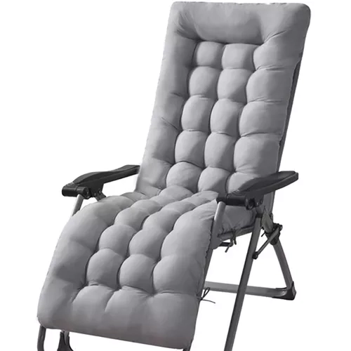 Coussin matelassé pour chaise longue de jardin gris 23490