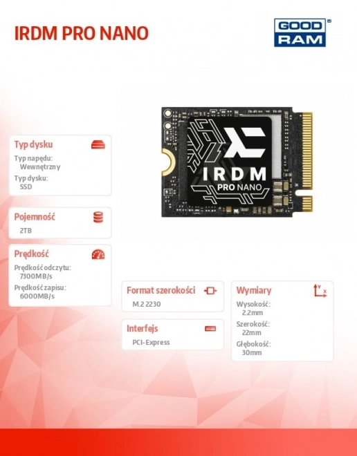 Disque SSD IRDM Pro Nano M.2 2 To