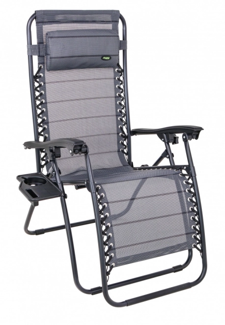Chaise longue de jardin et de plage avec porte-gobelet