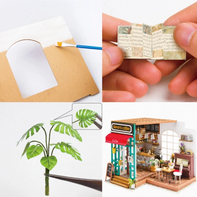 Café de Šimon - Café Miniature DIY dans une Maison de Poupée