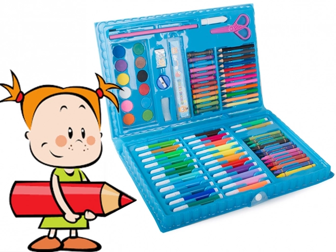 Ensemble artistique pour peinture dans une valise 86 pcs