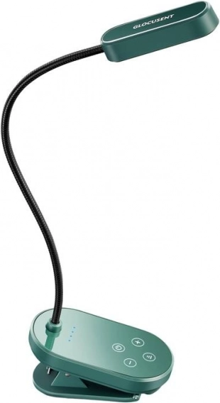 Mini lampe pince pour livres verte