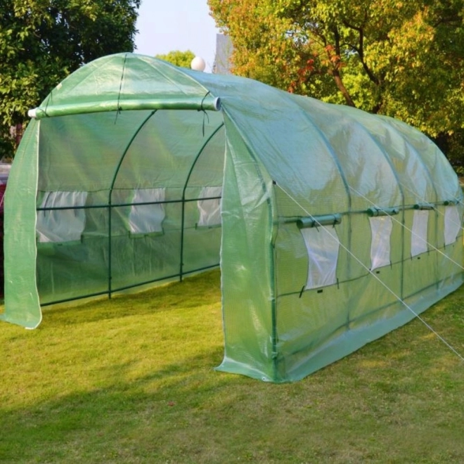 Tunnel de jardin en bâche 4x2,5x2m 10m² vert