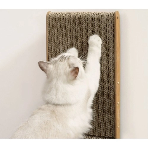 Grattoir d'angle pour chats avec balle