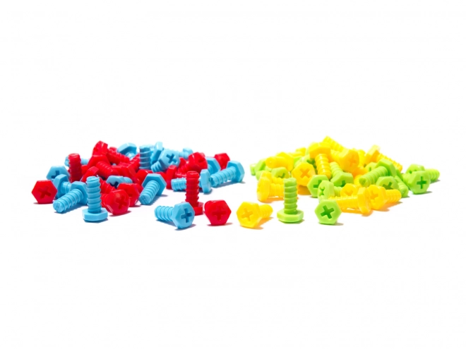 Vis et pièces de montage colorées