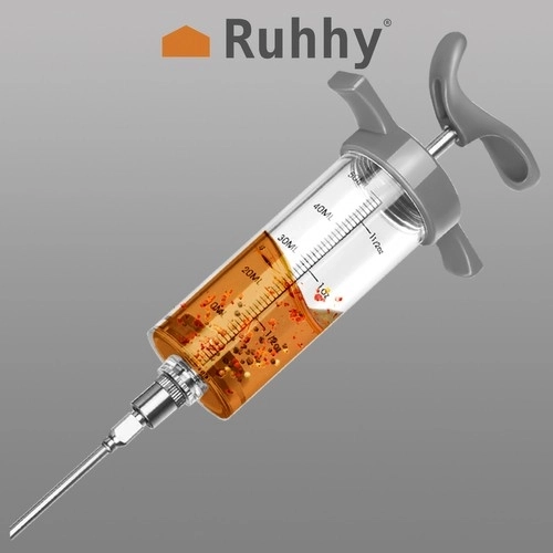 Injecteur pour marinades + 3 aiguilles Ruhhy 23055