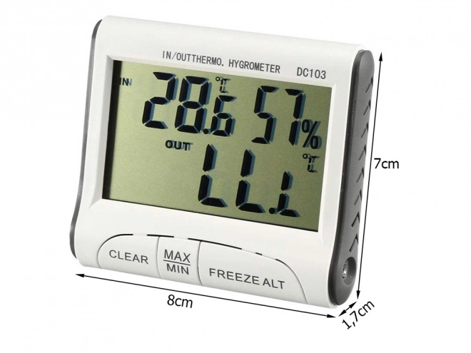 Station météorologique avec thermomètre, hygromètre et capteur