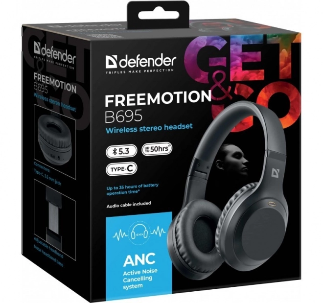 Casque sans fil Freemotion B695 avec ANC Noir
