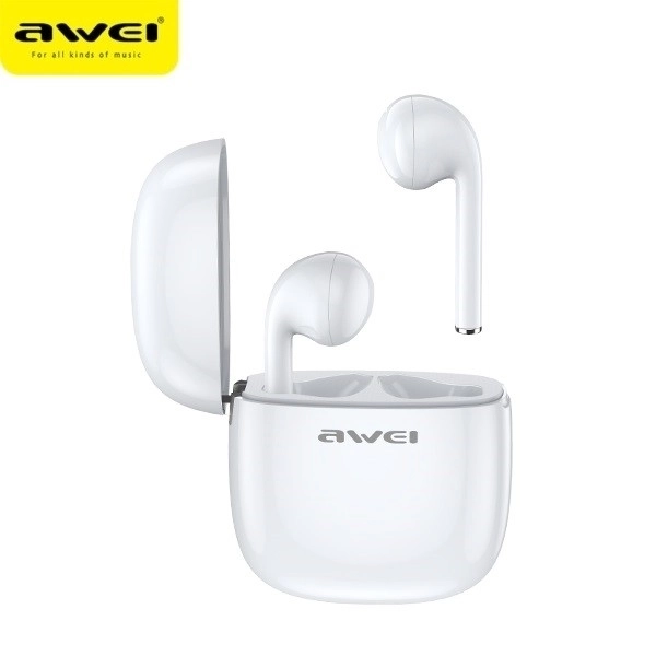 Écouteurs Bluetooth T28 TWS avec station d'accueil blanche