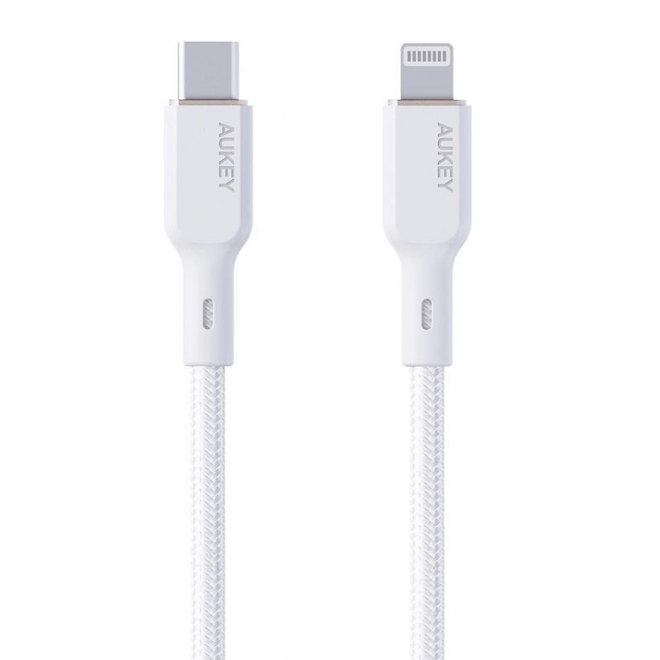 Câble Aukey USB-C vers Lightning 1,8 m blanc
