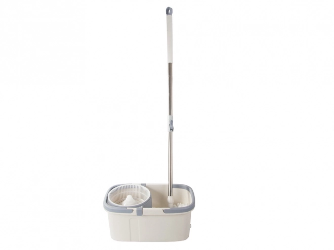 Serpillière rotative avec seau et tampon en microfibre